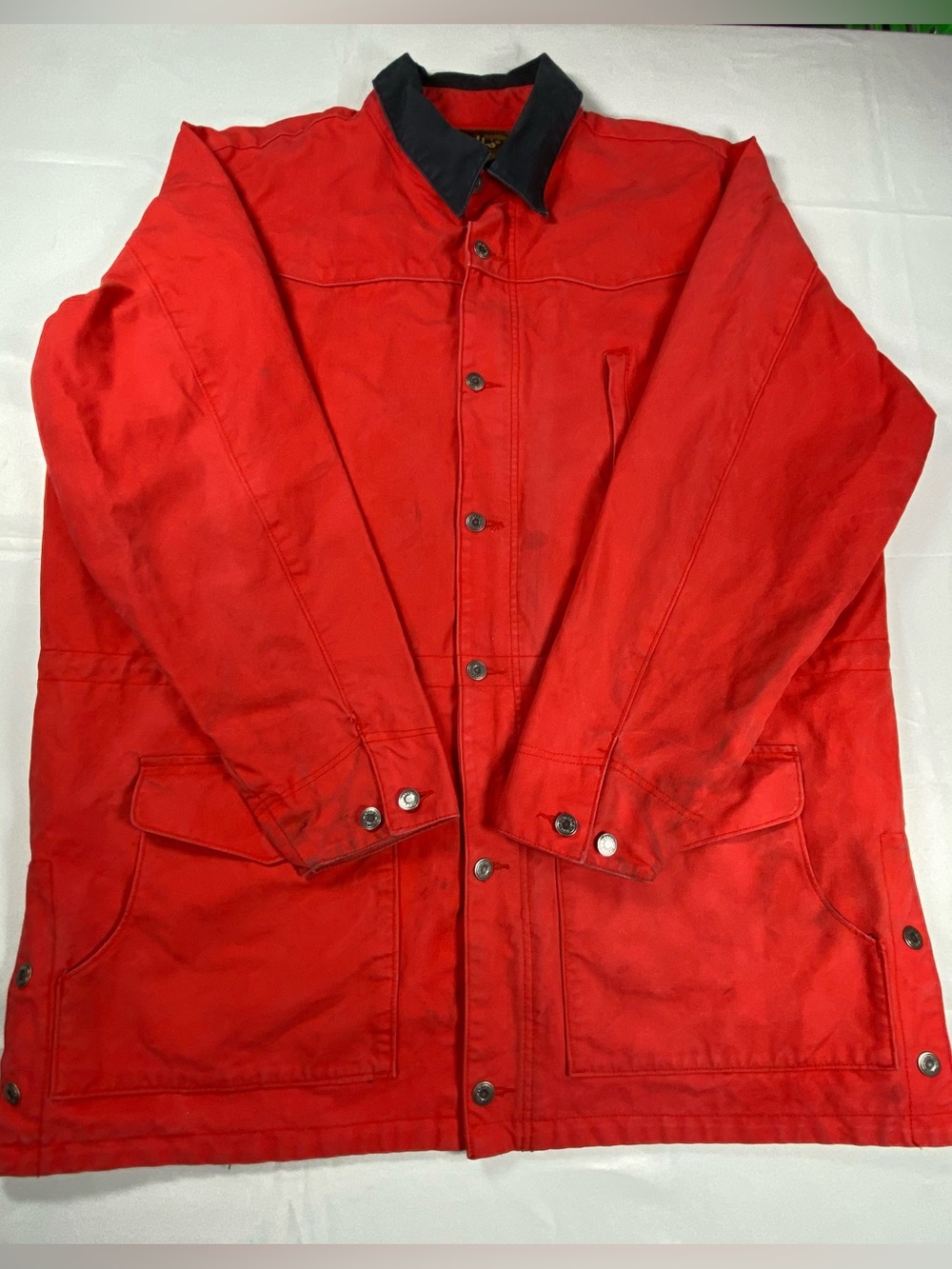 Vintage 90s Walls Ranch Wear Chore Jacket Mens XL Tall Red Canvas Workwear